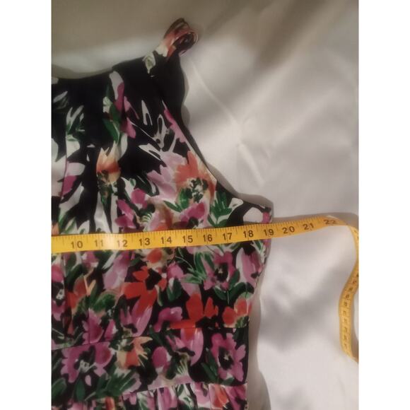Eliza J Floral Print Inner lined Halter Tie Neck Maxi Dress Size 14 - Picture 9 of 13